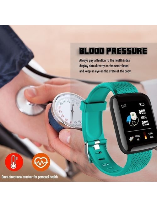 Smart Bracelet Color Screen Heart Rate Blood Pressure Monitoring Smart Band Fitness Tracker IP67 Smart Bracelet Color:Black