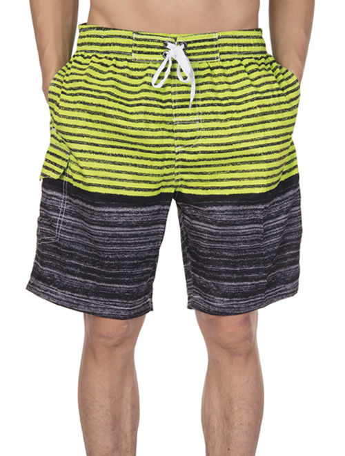 LELINTA Mens Breathable Swim Trunks Pants Swimwear Shorts Slim Wear Stripe Beachwear