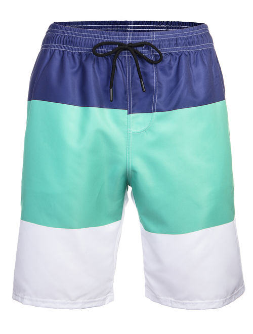 LELINTA Mens Breathable Swim Trunks Pants Swimwear Shorts Slim Wear Quick-Dry Colorblock Beachwear