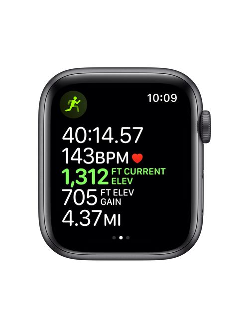 Apple Watch Series 5 GPS, 44mm Space Gray Aluminum Case with Black Sport Band - S/M & M/L