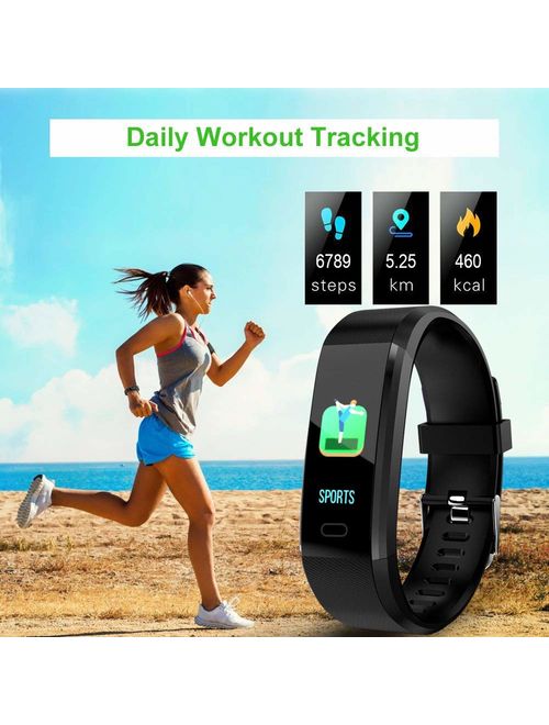 Fitness Tracker HR,Sport Activity Cool Tracker Watch with Heart Rate Monitor, Waterproof Smart Fitness Band with Step Counter, Calorie Counter, Pedometer Watch for Kids W