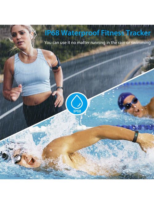 Fitness Tracker HR,fitness tracker with blood pressure monitor, Waterproof Smart Fitness Band with Step Counter, Calorie Counter, Pedometer Watch fitness tracker watch (B