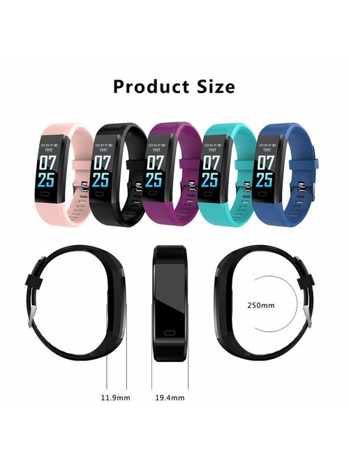 Fitness Tracker HR,fitness tracker with blood pressure monitor, Waterproof Smart Fitness Band with Step Counter, Calorie Counter, Pedometer Watch fitness tracker watch (B