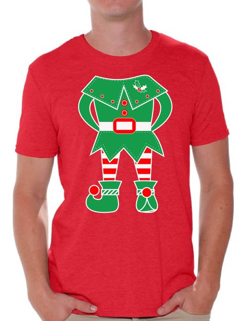 Awkward Styles Elf Shirt Christmas Elf Shirt Elf Suit Men's Holiday Tee Elf Christmas Shirt Elf Christmas Tshirts for Men Family Elf Suit Christmas for Holiday Xmas Gifts