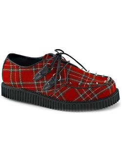mens red shoes creepers plaid platform loafers lace up oxfords studs men sizing