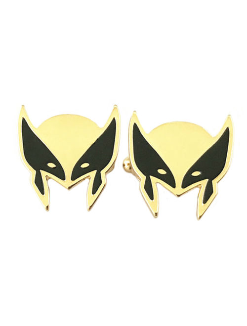 Wolverine Mask Fashion Novelty Cuff Links Movie Comic Series with Gift Box