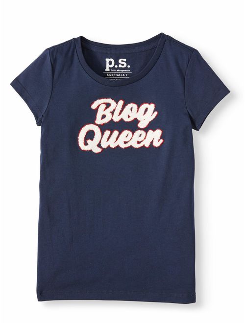 p.s.09 from aeropostale 3D Chenille Graphic T-Shirt (Little Girls & Big Girls)
