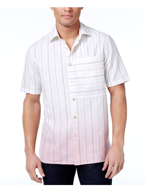 SEAN JOHN $70 NEW 3427 Dip-Dyed Linen-Blend Mens Shirt Top 2XL