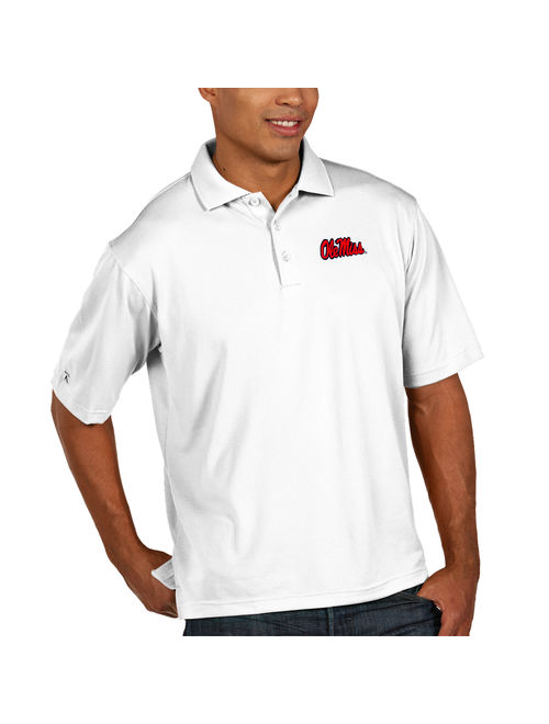 Ole Miss Rebels Antigua Xtra Lite Big and Tall Polo - White