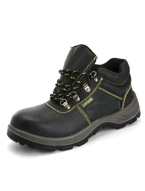 Meigar Mens Work Boot Leather Steel Toe Safety Shoes Hiking Hunting Boots