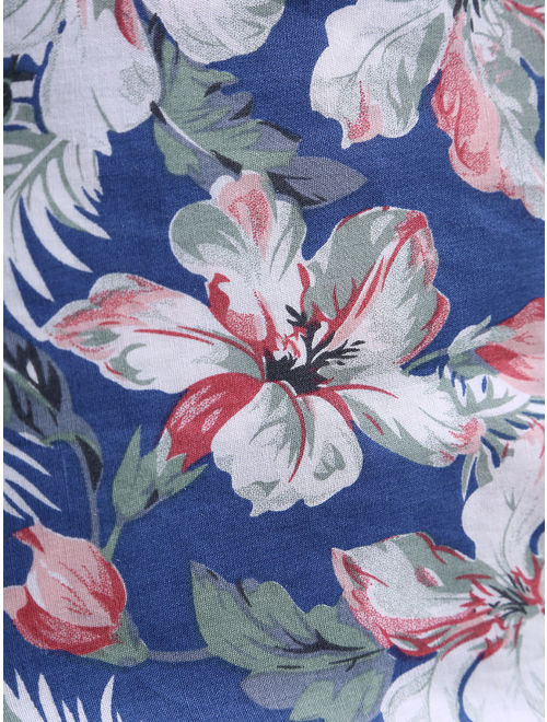 Unique Bargains Men's Summer Pineapple Short Sleeve Button Down Hawaiian Shirt