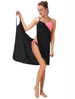 Women Cover up Summer Holiday Hollow Out Bikini Cover Up Swimwear Bandage Swim Bathing Suit Loose Beach Wear Dress Tops