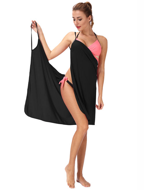 LELINTA Women Cover up Summer Holiday Hollow Out Bikini Cover Up Swimwear Bandage Swim Bathing Suit Loose Beach Wear Dress Tops