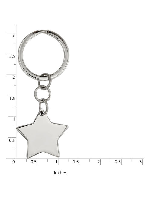 Stainless Steel Polished Star Key Chain