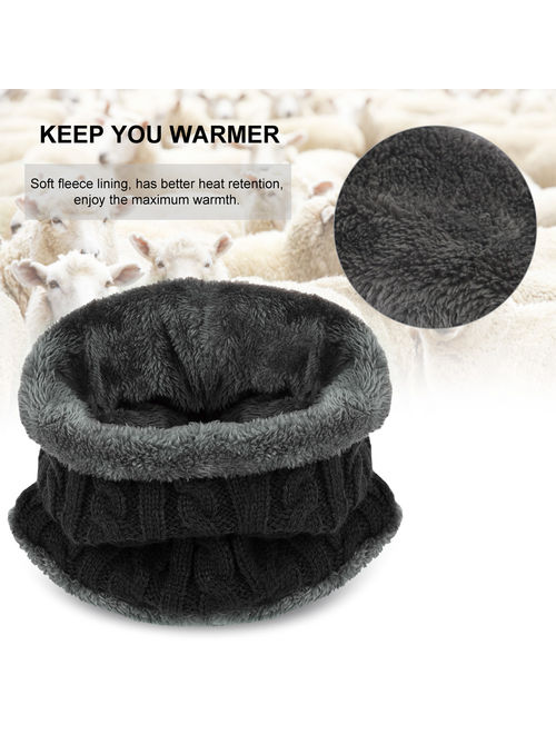 VBIGER Winter Beanie Hat Scarf Set Warm Knit Hat Thick Knit Skull Cap For Men Women