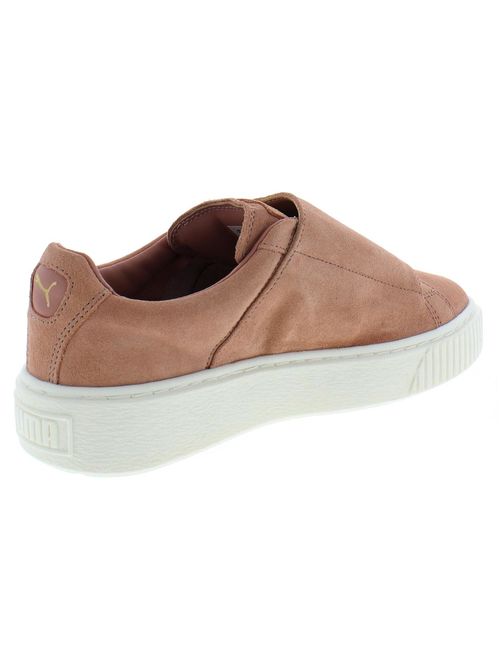 Puma Suede Platform Strap Womens Shoes Cameo Brown/Marshmallow 364586-03