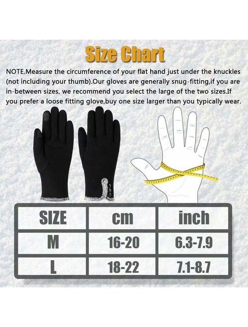 Womens Winter Warm Gloves With Sensitive Touch Screen Texting Fingers, Fleece Lined Windproof Gloves