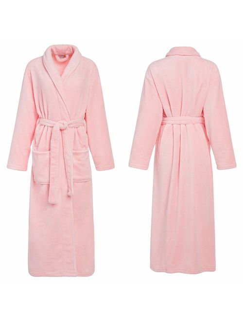 Alexander Del Rossa Women's Warm Fleece Robe, Long Plush Bathrobe