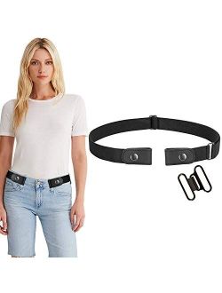 WERFORU Buckle Free Belt Women No Buckle Invisible Fabric Stretch Belt For Jeans