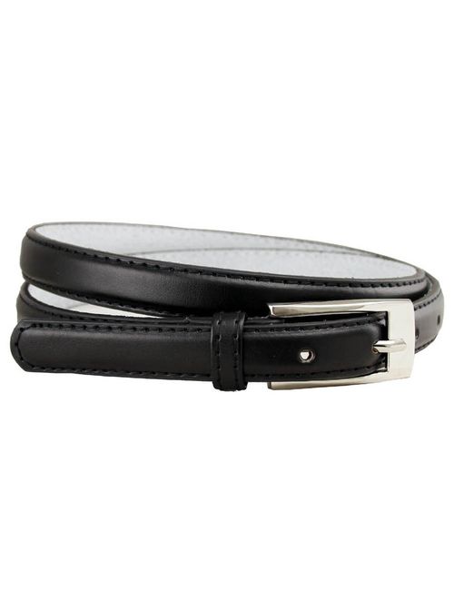 Belts.com Women's Dress Skinny Belts Fashion Waist Belt Genuine Leather Belt 3/4"(19mm) wide