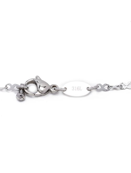 316L Stainless Steel Infinity Ribbon Link Chain - 2MM - Anklet for Women & Girls