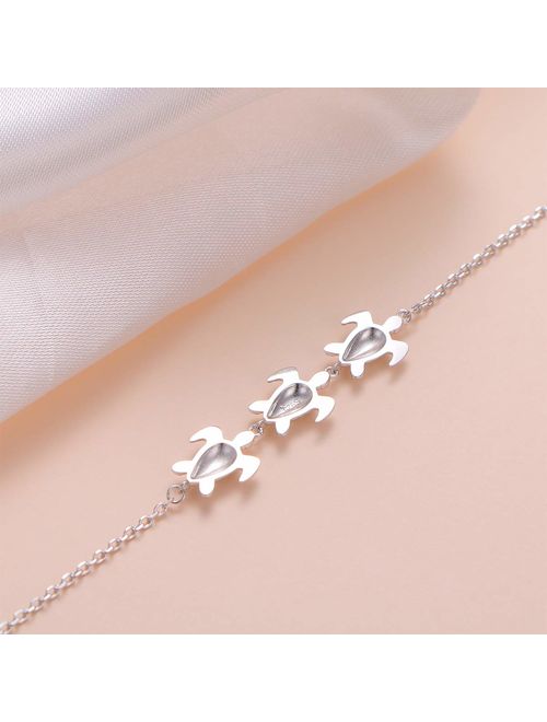 (Health and Longevity) S925 Sterling Silver Turtle Animal Earrings Necklace Ring Bracelet for Women