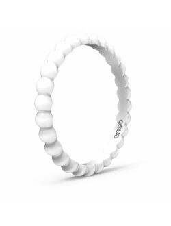 Enso Rings Beaded Silicone Ring | Premium Fashion Forward Silicone Ring | Hypoallergenic Medical Grade Silicone | Lifetime Quality Guarantee | Commit to What You Love