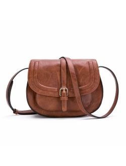 Women Crossbody Satchel Bag Small Saddle Purse and Tote Shoulder Handbags