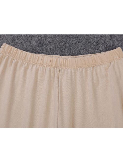 Liang Rou Women's Scoop Neck Long Johns Ultra Thin Modal Thermal Underwear Top & Bottom Set