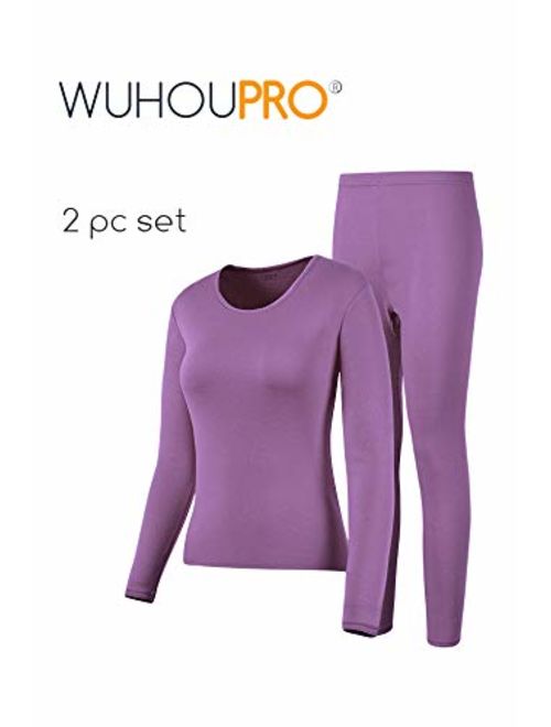 WUHOUPRO Womens Ultra Soft Thermal Underwear Long Johns Set with Fleece Lined