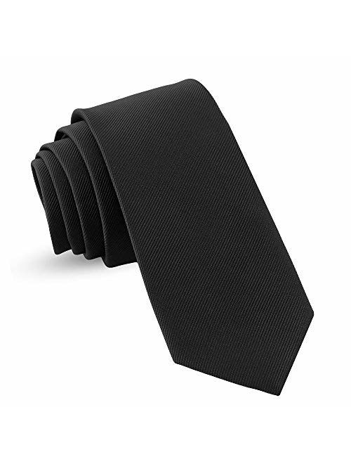 Luther Pike Seattle Handmade Ties For Men: Skinny Woven Slim Tie Mens Ties: Thin Necktie, Solid Color & Dots Neckties