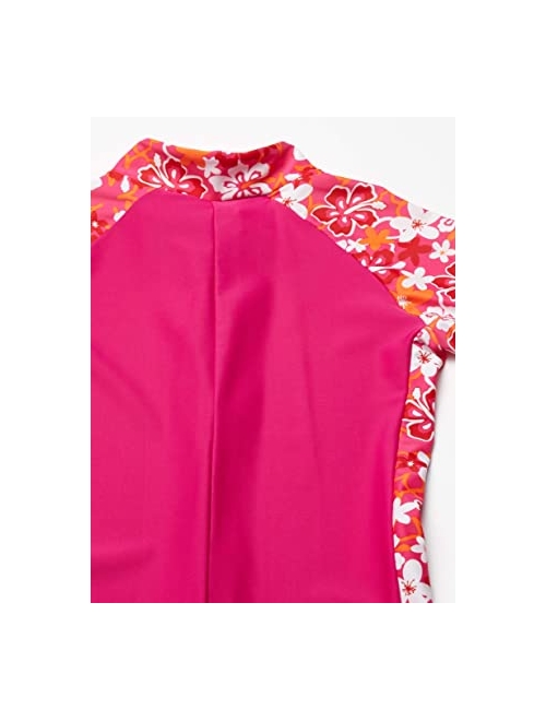 TFJH E 1PCS Girls Long Sleeve Swimsuit UPF 50+ Rashguard Sunsuits with Zip