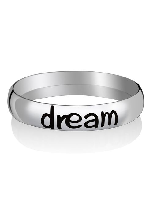 Personalized Inspirational Rings Custom Message Positive Reminder Stacking Rings Gift for Teen Girls Girlfriends Sister