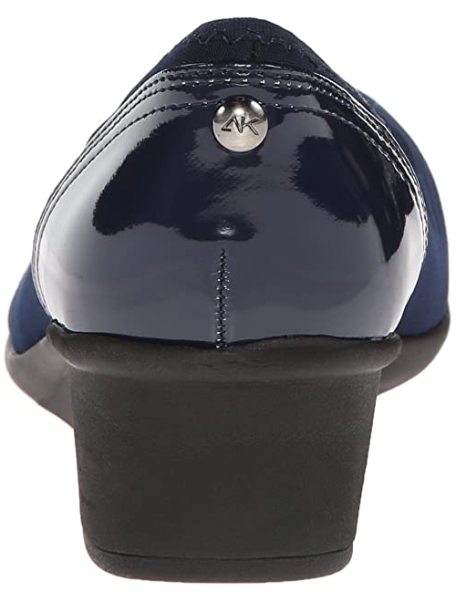 Anne Klein Black Wisher Fabric Wedge Dress Pumps