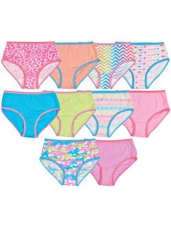 Trimfit Girls 100% Cotton Colorful Briefs Panties (Pack of 10)