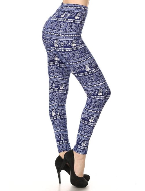 Conceited Premium Ultra Soft Leggings for Women - One Size (0-12) - Full and Capri Length - Printed and Solids
