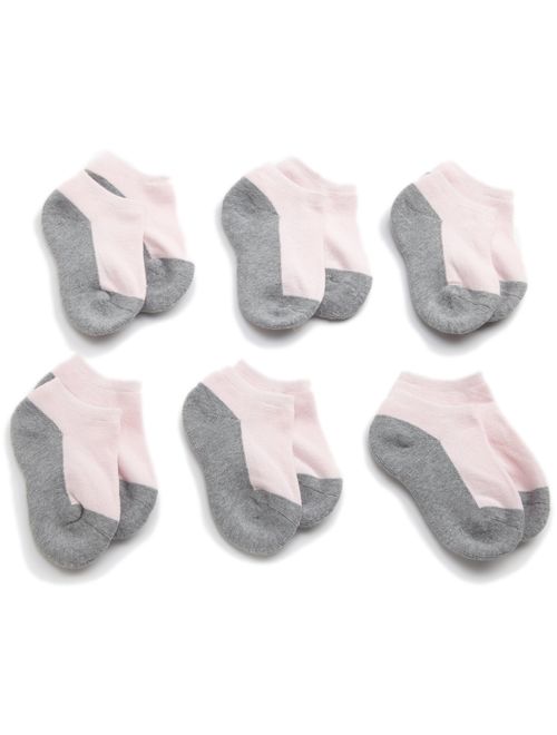 Jefferies Socks Girls' Seamless Sport Low-Cut Half-Cushion Socks, Pack of 6