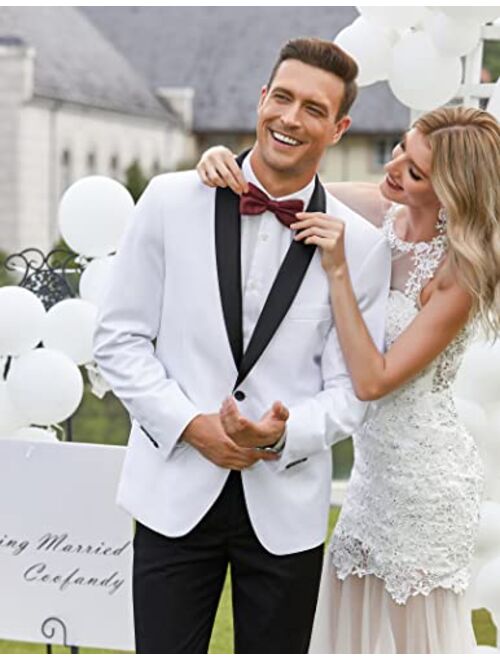 COOFANDY Men's Modern Suit Jacket Blazer One Button Tuxedo for Party,Wedding,Banquet,Prom