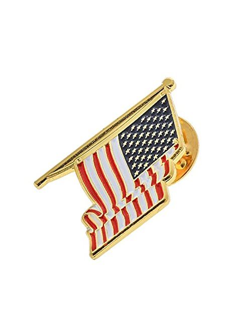 TONOS Exquisite American Flag Pin -The Stars and Stripes Flag Lapel Pin Made in USA