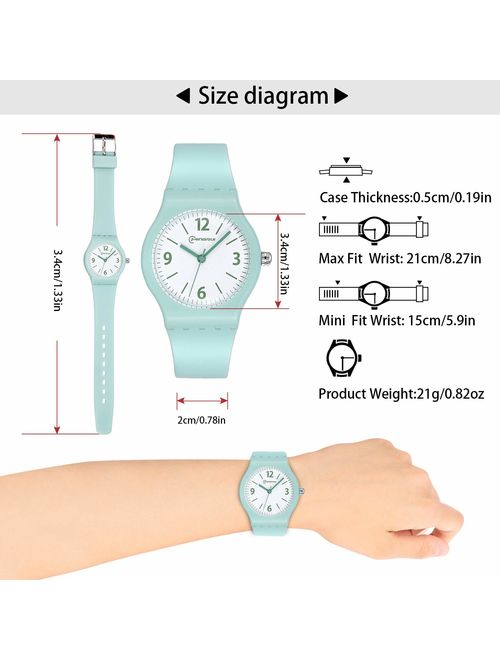 Kids Watch Analog, Teens Child Quartz Waterproof Wristwatch with for Kids Boys Girls,Time Teach Watches Easy to Read Time with Soft Silicone Band,with Gift Box