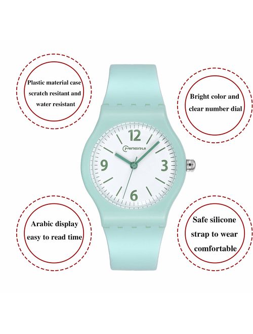 Kids Watch Analog, Teens Child Quartz Waterproof Wristwatch with for Kids Boys Girls,Time Teach Watches Easy to Read Time with Soft Silicone Band,with Gift Box