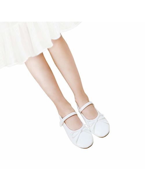 THEE BRON Girl's Ballet Mary Jane Flat Dress Shoes