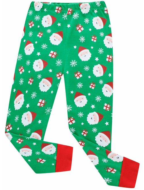 Girls Christmas Pajamas Children PJs Gift Set Kids Cotton Sleepwear