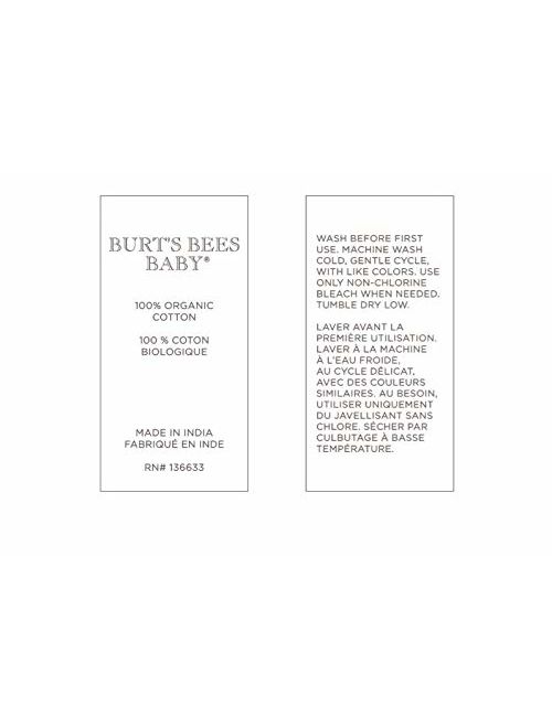 Burt's Bees Baby Baby Boys' Unisex Pajamas, Zip-Front Non-Slip Footed Sleeper Pjs, Organic Cotton