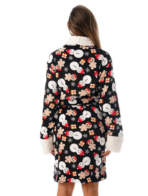 Just Love Sherpa Trim Plush Robe for Women