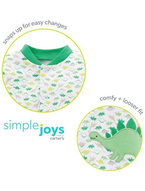 Simple Joys by Carter's Baby Girls' 2-Pack Cotton Footed Sleep and Play
