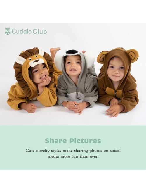 Cuddle Club Fleece Baby Bunting Bodysuit for Newborn to 4T - Infant Pajamas Winter Jacket Outerwear Coat Toddler Costume