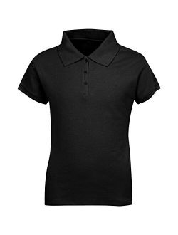 Premium Short Sleeves Girls Polo Shirts - ScotchGuard Treated, Stain Resistant