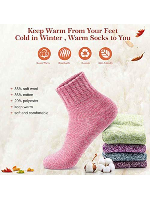 MORECOO Women's Winter Socks Gift Box Free Size Thick Wool Soft Warm Casual Socks for Women Socks