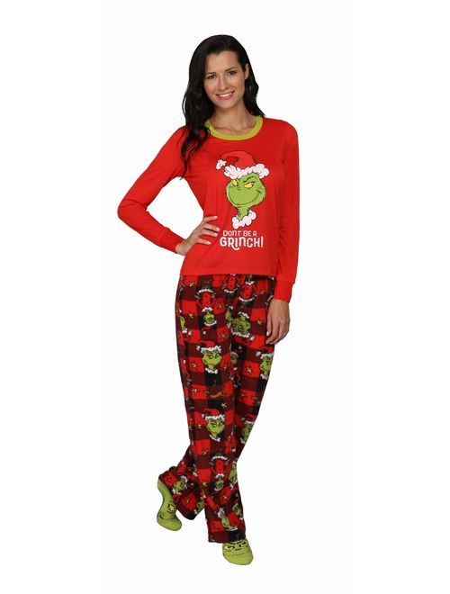 Dr. Seuss Grinch Christmas Pajamas - Matching Family Adult Kids Pajama Sets